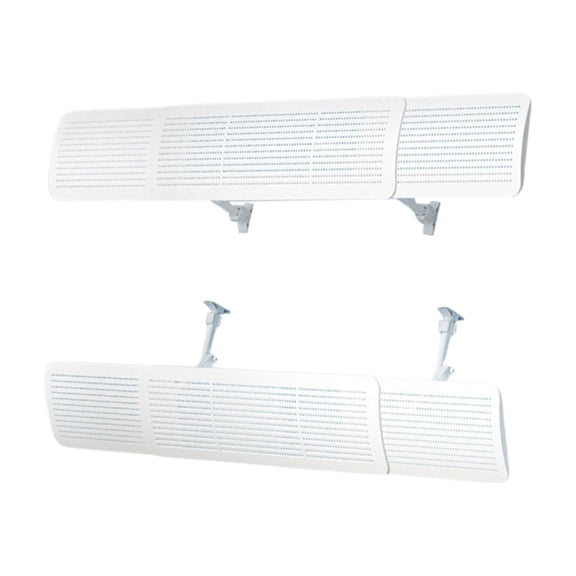 HIBIBUD Ac Wind Deflector Panel Adjustable Stretchable 20-40 Inch White Plastic,1-Pack,Air Conditioner Wind Shield for Directing Airflow and Improving Indoor Comfort