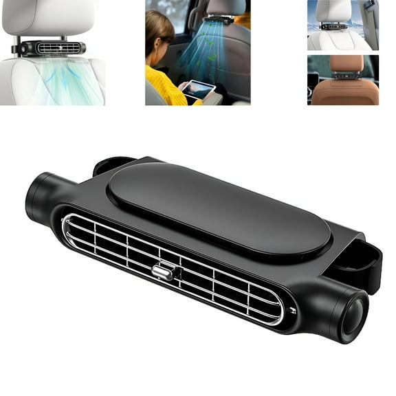 HIBIBUD Air Conditioner For Car USB Powered Bladeless Fan Portable Car Air Conditioner For Front And Rear Seat Car Cooler High Wind Power for SUV RV Truck