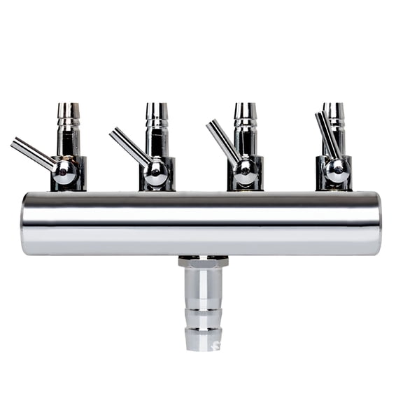 HIBIBUD Air Oxygen Pump Aquarium Fish Tank Stainless Steel Splitter Hose (4 Ways)