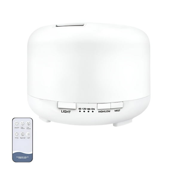 HIBIBUD Air Purifier Humidifier with Remote Control 500ml Imprintless Aromatherapy Machine Household Silent Air Purification Humidifier Colorful Light with Remote Control