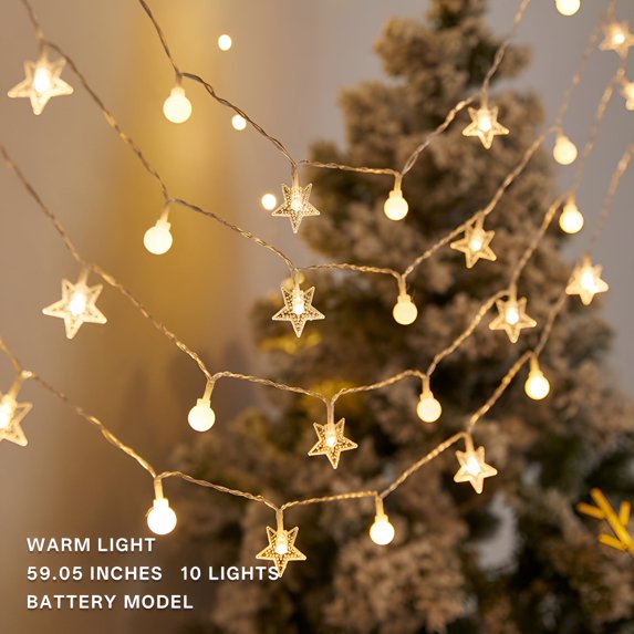 HIBIBUD Ambient Lighting,Elegant String Lights Permanent Outdoor Lights,Enrich Event Decoration Outside Lights for House,Style2,1.5m