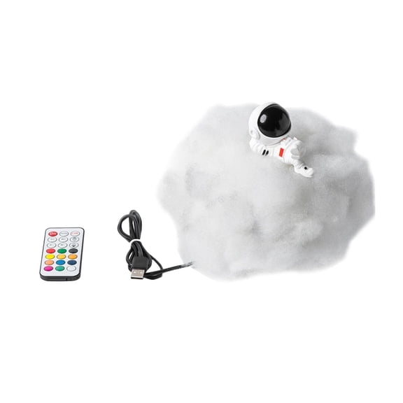 HIBIBUD Astronaut Cloud Lamp with Remote Control, Rgb Color Changing Led Night Light with Usb Charging, Mystical Galaxy Atmosphere Mood Lighting for Home Office & Bedroom Decor, Galaxy Lamp