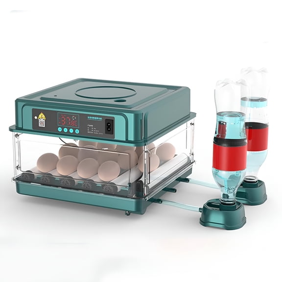 HIBIBUD Automatic Egg Incubator Hatching Eggs Detachable Led Display Digital Poultry Brooder Chick Incubator Egg Hatcher for Family Use Duck 12Eggs