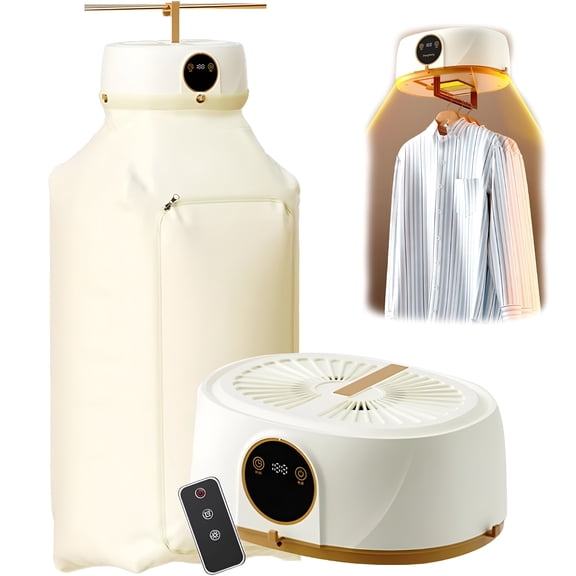 HIBIBUD Automatic Ironing Machine,Inflatable Ironing Machine,Automatic Wireless Vertical Steam Iron | Portable Dryer with Remote Control for Apartment,Travel