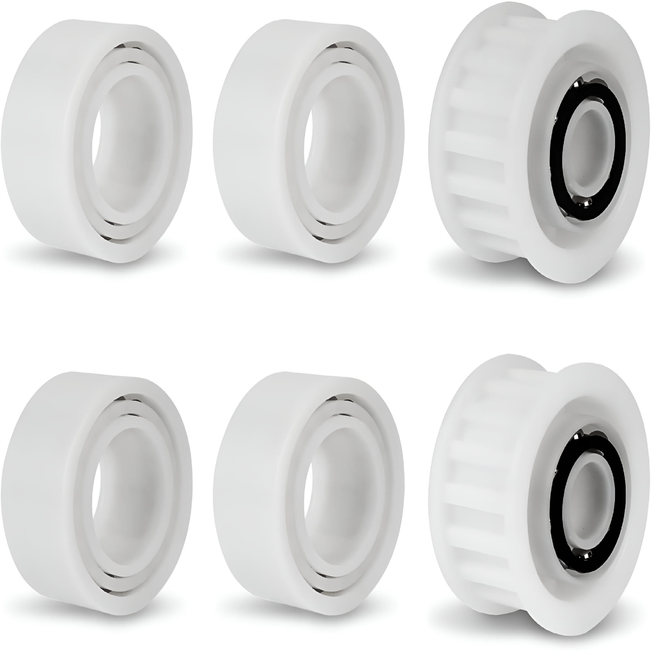 HIBIBUD Automatic Robotic Pool Cleaner Replacement Parts,Guide Wheels 4 Pack with 2 Pack Pulley Gears for Robotic Pool Cleaner