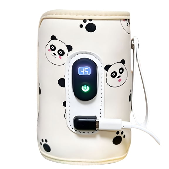 HIBIBUD Baby Bottle Warmer Rechargeable Portable Type-C Charging 21 Mode Temperature Adjustable with LED Display Great Heat Retention On-the-go Baby Milk Bottle Cover
