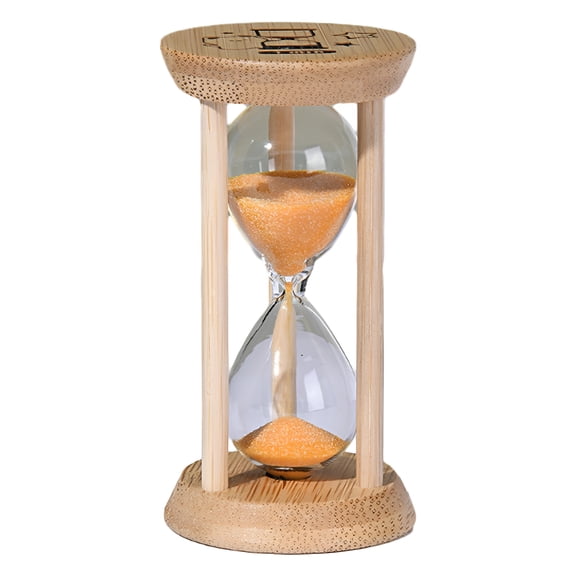 HIBIBUD Bamboo Fluorescent Hourglass Time Plan 1 Minute,for Home,Office,Desk Decor,Unique Sand Clock Gifts with Night Light