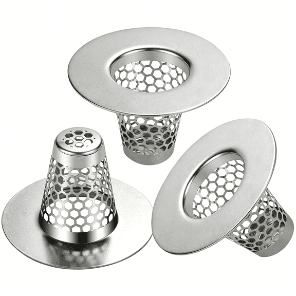 HIBIBUD Bathroom Sink Drain Strainers for 1.1"-1.25" Depth Than 1.6" Drain Hole Catcher for Bathroom Sink,Laundry,Utility,Rv Sink. Small Conical Bathroom Sink Strainer Basket