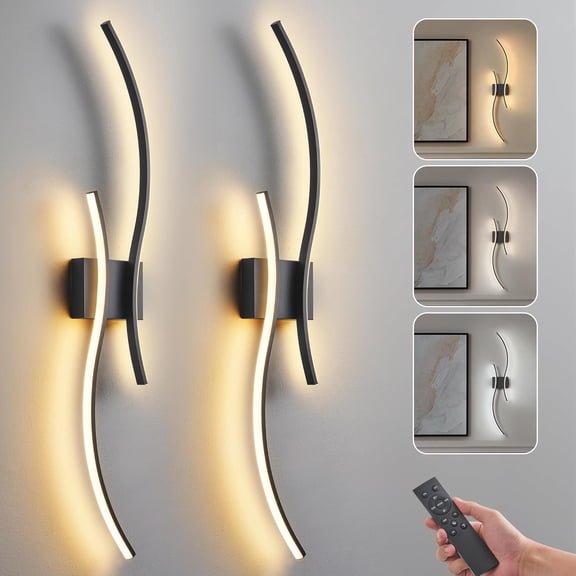 HIBIBUD Battery Operated Wall Sconces Set of 2,Dimmable Modern Led Rechargeable Wall Light with Remote Control,Wall Decor for Living Room,Hallway,Quick Install,No Electrician Required