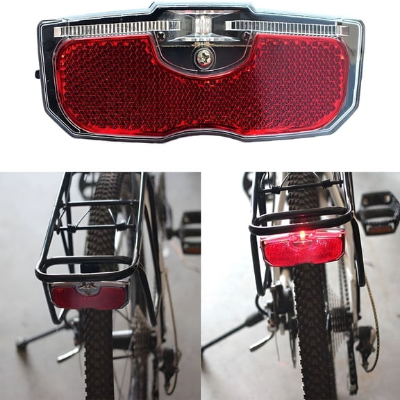 HIBIBUD Bike Tail , Bicycle Rear Reflector Tail for Luggage Rack Aluminum Alloy Reflective Tail, 80mm Screw Mounted/Easy Release (Battery NOT Included)