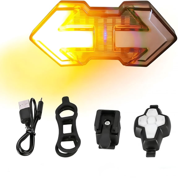 HIBIBUD Bike Turn Signals,Bright Bike Tail Light with Turn Signals,120 Lumens Usb Rechargeable Led Rear Bike Light,Wireless Remote Control Bike Blinkers,Ipx5 Waterproof Bike Safety Light for Night