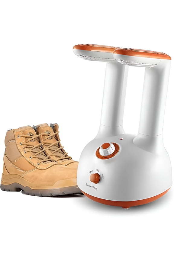 Boot Dryer,Shoe Dryer with 6-Timer Settings,Boot Dryer for Work Boots and Winter Boots,Two mode Quick-Dry&Gentle-Dry,White/Orange