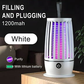 HIBIBUD Bug Zapper,Mosquito Zapper LED Light 2 in 1 For Outdoor And Indoor,Wireless Electric Bug Zappers Battery Powered Rechargeable,Insect Fly Traps Fly Zapper For Home Backyard Camping Patio,Kills