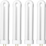 HIBIBUD Bug Zapper Replacement Light Bulb for 15W Insect Attracting Lamp with 4-Pin Base,Full 15W-BL U Shaped Twin Tube Bulb for Outdoor Mosquito Zapper,4 Pack