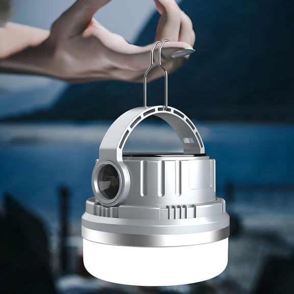 HIBIBUD Camping Essentials Solar Portable Camping Tent Night Light, Camping Lantern with 6 Light Modes, Lamp for Outdoor Home and Car, Perfect for Power Outages, Emergency