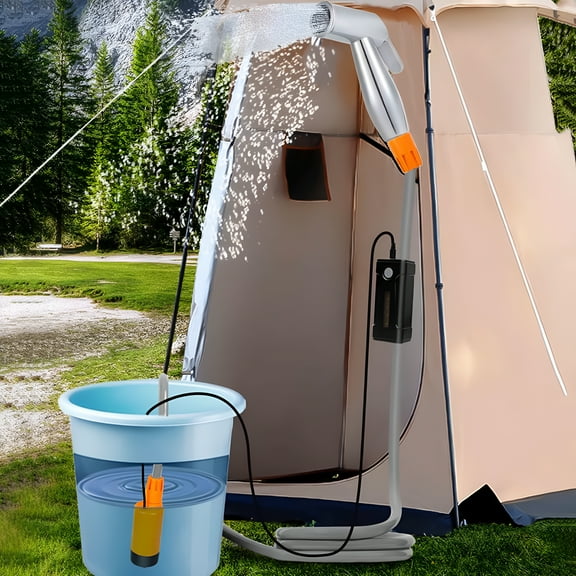 HIBIBUD Camping Shower Compact Portable Shower for Backpacking Traveling Car Washing