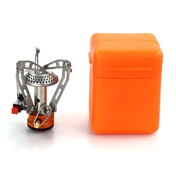 HIBIBUD Camping Stove, Backpacking Stove, Pocket Camp Stove, Ultralight and Portable, with Piezo Ignition