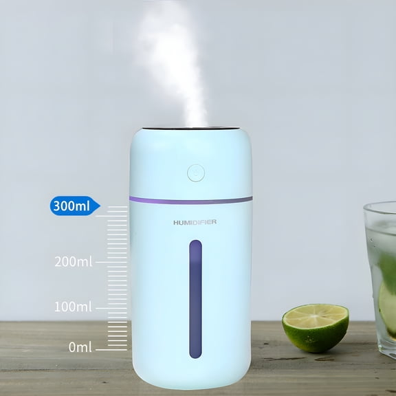 HIBIBUD Car Diffuser Humidifier,Colorful Car Humidifier - Wireless USB Rechargeable Aromatherapy Nebulizer (300Ml) with 4-8H Runtime,LED Light & Essential Oil Diffuser for Home/Office/Travel