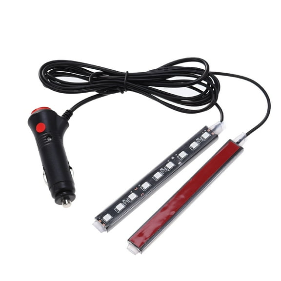 HIBIBUD Car Interior Atmosphere Neon Light Strip, 18 LED Underdash Lamp with Cigarette Lighter Plug, Red Ambient Lighting for Auto