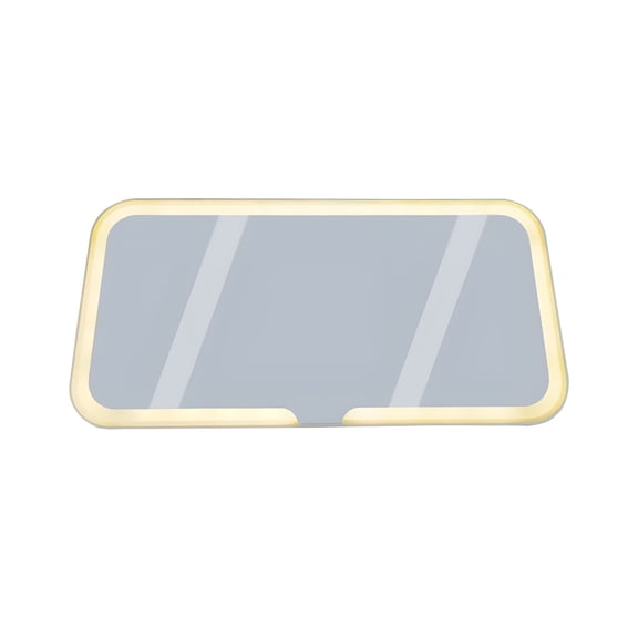 HIBIBUD Car Sun Visor Vanity Mirror, Rechargeable with 3 Modes, Dimmable Clip On Rear View Sun Shading Cosmetic Mirror with Touch Screen, Universal for Car