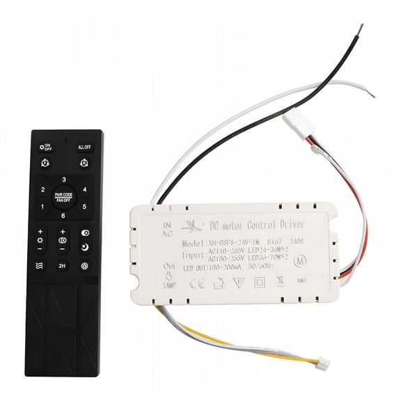 HIBIBUD Ceiling Fan Light Remote Control 6 Speed AC 110V-265V Dimmable Controller Driver Kit Home Improvement Accessory