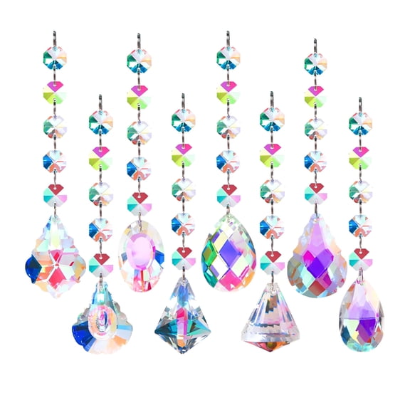 HIBIBUD Chandelier Prism Replacement Pendant,Sparkling Crystal for Wedding,Party,and Home Decor,Radiating Dancing Lights