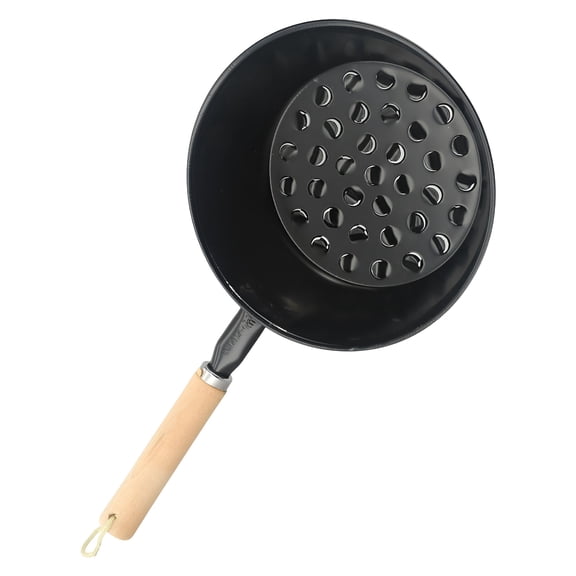 HIBIBUD Chimney Charcoal Starter Pot Barbeque Safe Wood Handle BBQ Grill Chimney Lighter