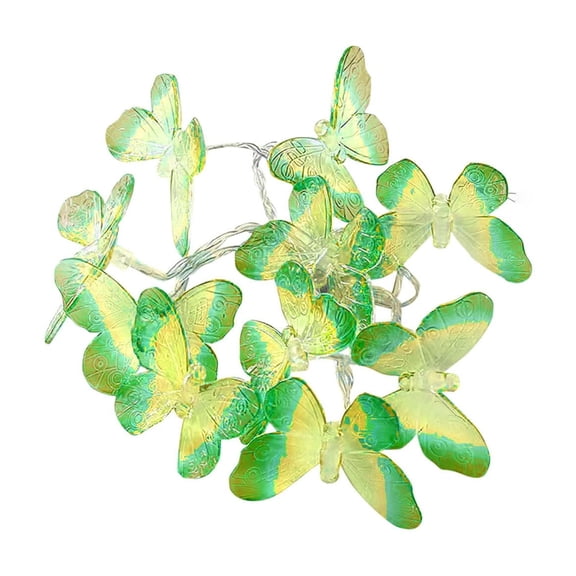 HIBIBUD Christmas Butterfly String Lights,78.7 Inch 10 Led Vintage Style Copper Wire Butterfly Fairy Lights Battery Operated for Garden Wedding Party Holiday Christmas Tree Decoration