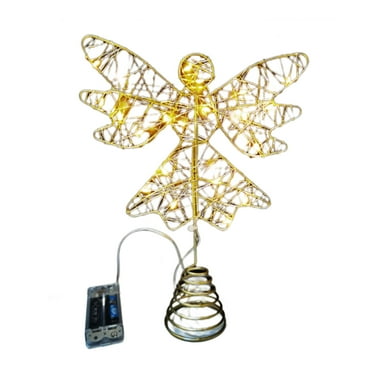 HIBIBUD Christmas Tree Topper,Festive Starlight Glow Star Christmas Tree,Dynamic LED Christmastree for Extra Sparkling Holiday Magic,20*25cm,Gold 1