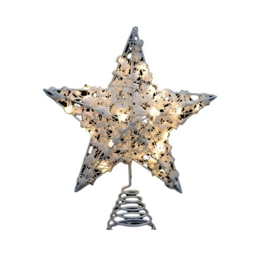HIBIBUD Christmas Tree Topper,Shimmering Festive Star Christmas Tree,Dynamic LED Christmastree for a Brilliant Holiday Display,20*25cm,Gold 1