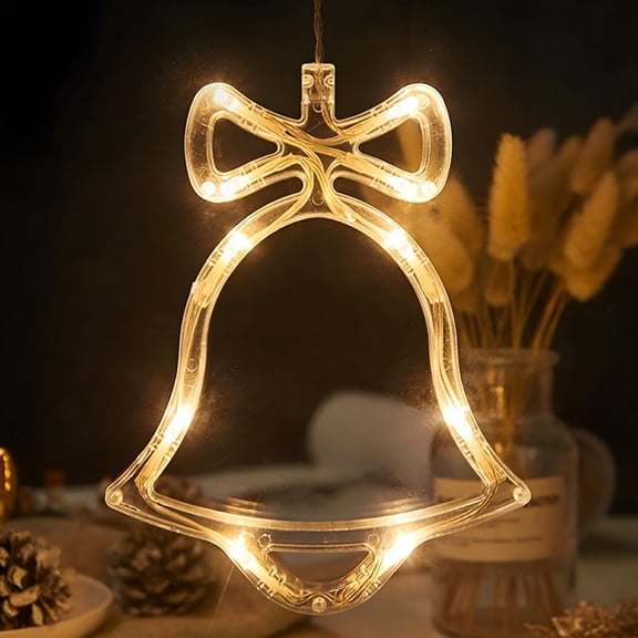 HIBIBUD Christmas Window Silhouette Lighted Xmas Decoration for Window Home Room Party Shop Indoor Window Light Christmas Decorations for Room