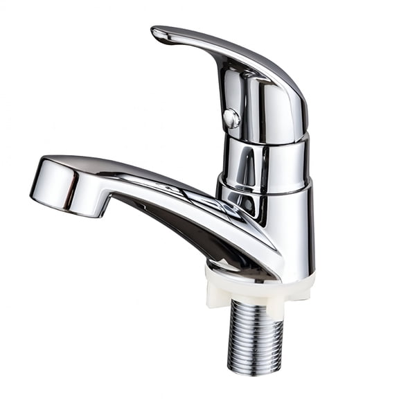 HIBIBUD Chrome Single Handle Bathroom Basin Faucet Single Cold Sink Water Tap