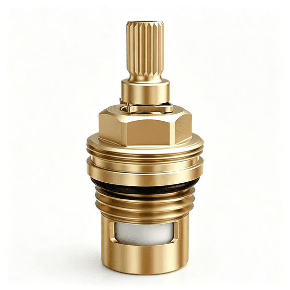 HIBIBUD Clockwise (Cw) to Close | for 45882000/45883000 Ceramic Faucet Cartridge,1/2" Brass Replacement Core,Compatible with Kitchen Bathroom Shower Faucets,High Temp Pressure Resistant