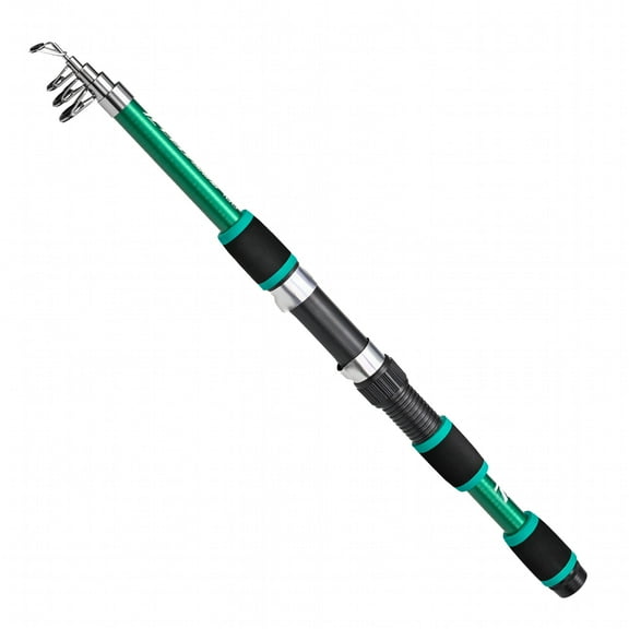 HIBIBUD Collapsible, Lightweight Telescoping Fishing Rod, 173 cm FRP Green
