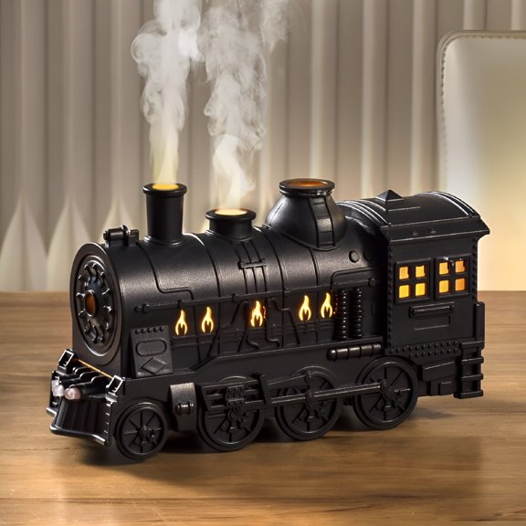 HIBIBUD Cool Mist Train Humidifier Portable Mini Train Essential Oil Diffuser with 2 Light 2 Mist Mode Auto Shut Off for Bedroom & Large Room No Remote Included Train Oil Diffuser