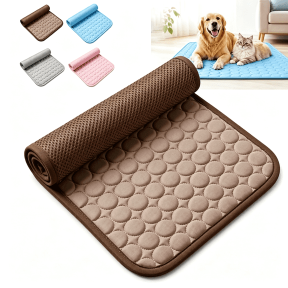 HIBIBUD Cooling Mat Original | Ice-Silk Continuous Cooling Dog Cooling Mat,Breathable Cooling Mat for Dogs