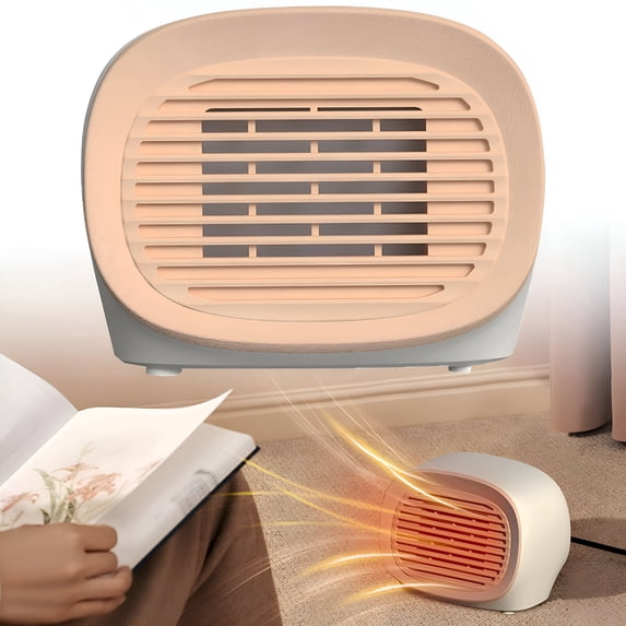 HIBIBUD Cordless Space Heater, Rechargeable Portable PTC Ceramic Warmer with Quiet Operation, Tip-Over Protection for Bedroom Office Garage Camping, Compact Personal Heating Device for Indoor Use