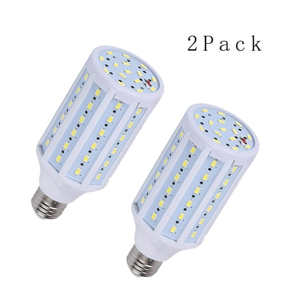 HIBIBUD Corn Light Bulb High Output 1850-Lumen Outdoor Light Bulbs 15-Watt Super Bright E26 LED Bulb,6000K White Corn Bulb for Garage Warehouse Porch Post Street