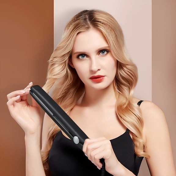 HIBIBUD Curling Iron 1 1/2 Inch,Curling Wands,Usb Rechargeable Curling Iron,Fast Heating Hair Curler without Damaging Hair,Straight Curling Dual-Use