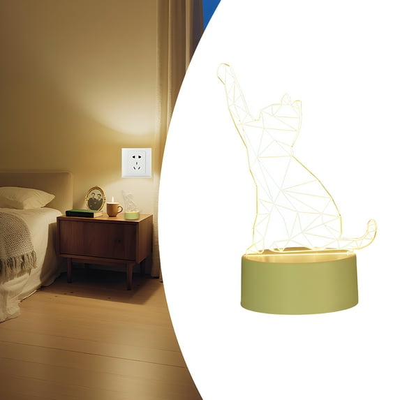 HIBIBUD Cute Lamp,Precise Pattern Engraving Color Changing Lamp,Gentle Night Illumination Projector Night Light for Kids,Style4