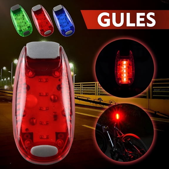 HIBIBUD Cycling Safety LED Flashing Light with Extra Batteries, Red