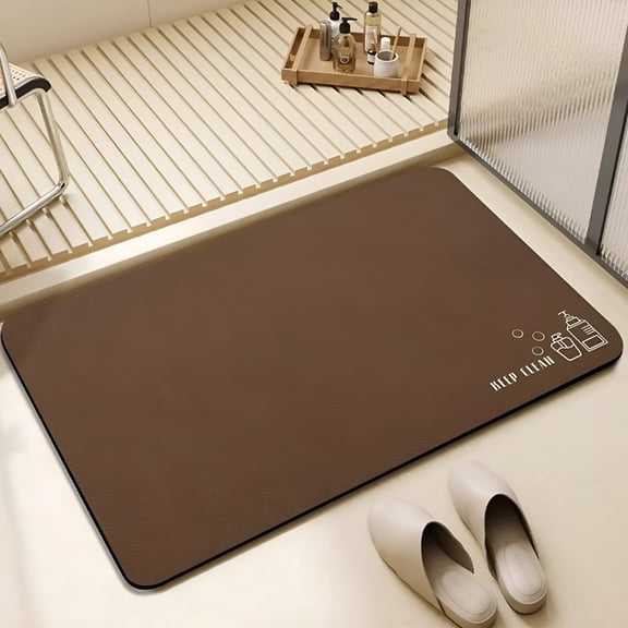 HIBIBUD Diatomaceous Earth Stone Bath Mat,Super Absorbent Diatomite Stone Bath Mats for Bathroom,Quick Drying Non-Slip Shower Mat,Stone Diatomaceous Mat for Kitchen,Easy to Clean(24 x 16)