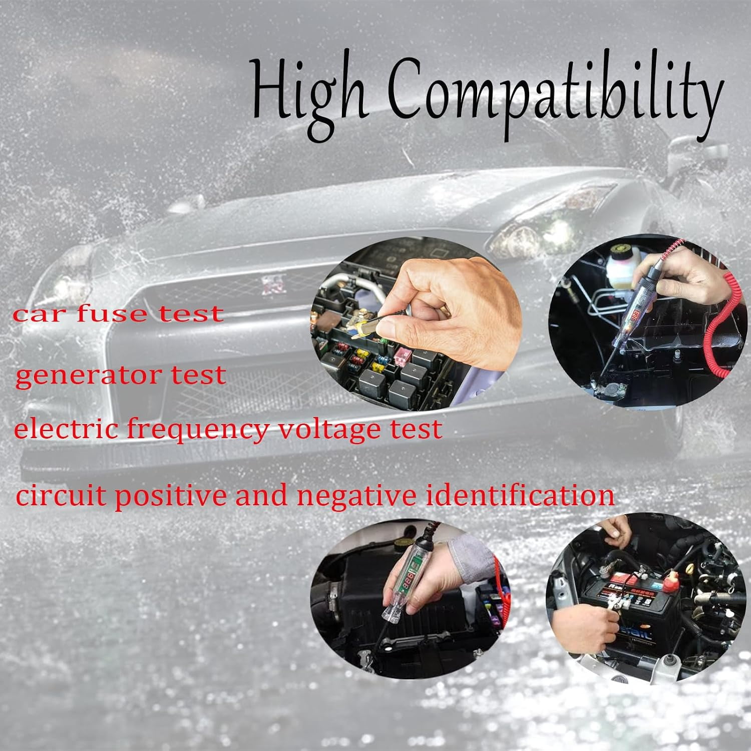 HIBIBUD Digital Automotive Circuit Tester Dc 2.6V-32V Car Circuit Test ...