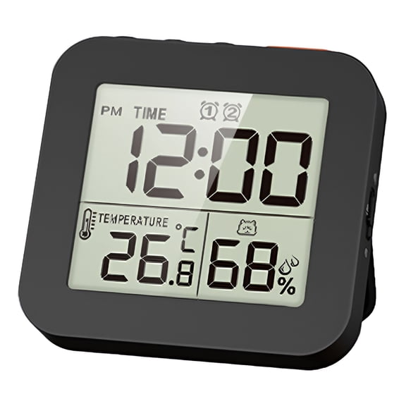 HIBIBUD Digital Shower Timer with Alarm, Waterproof Bathroom