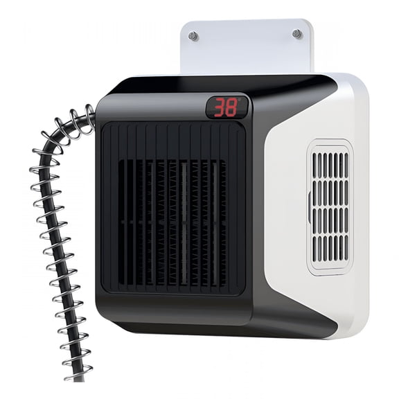 HIBIBUD Dog House Heater with Thermostat,300-600W 2 Heating Mode Pet Warmer,Wall-Mounted Design,Pet Heater with 6FT Anti Chew Cord and Safe Overheat Protection,for Dogs Chicken Coops Rabbits (Black)