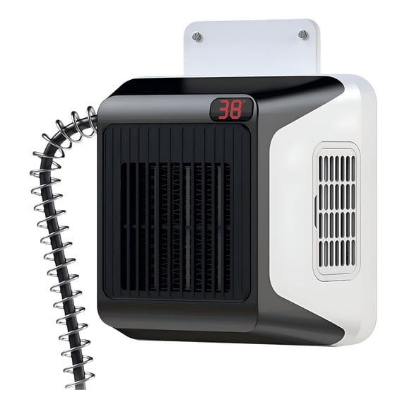 HIBIBUD Dog House Heater with Thermostat,300-600W 2 Heating Mode Pet Warmer,Wall-Mounted Design,Pet Heater with 6FT Anti-Chew Cord and Safe Overheat Protection,for Dogs Chicken Coops Rabbits (Black)