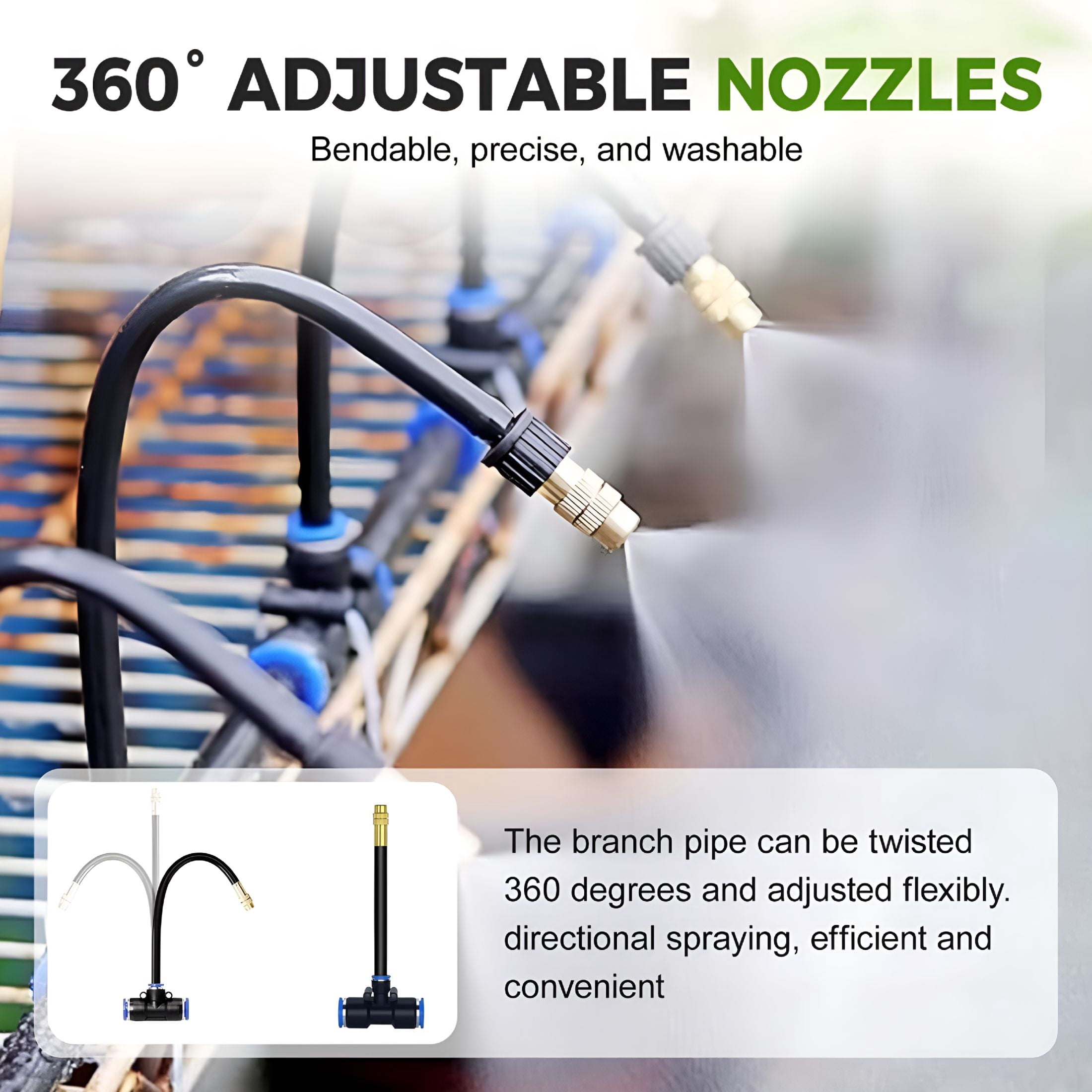 HIBIBUD Drip Irrigation System with 360° Curved Garden Automatic ...