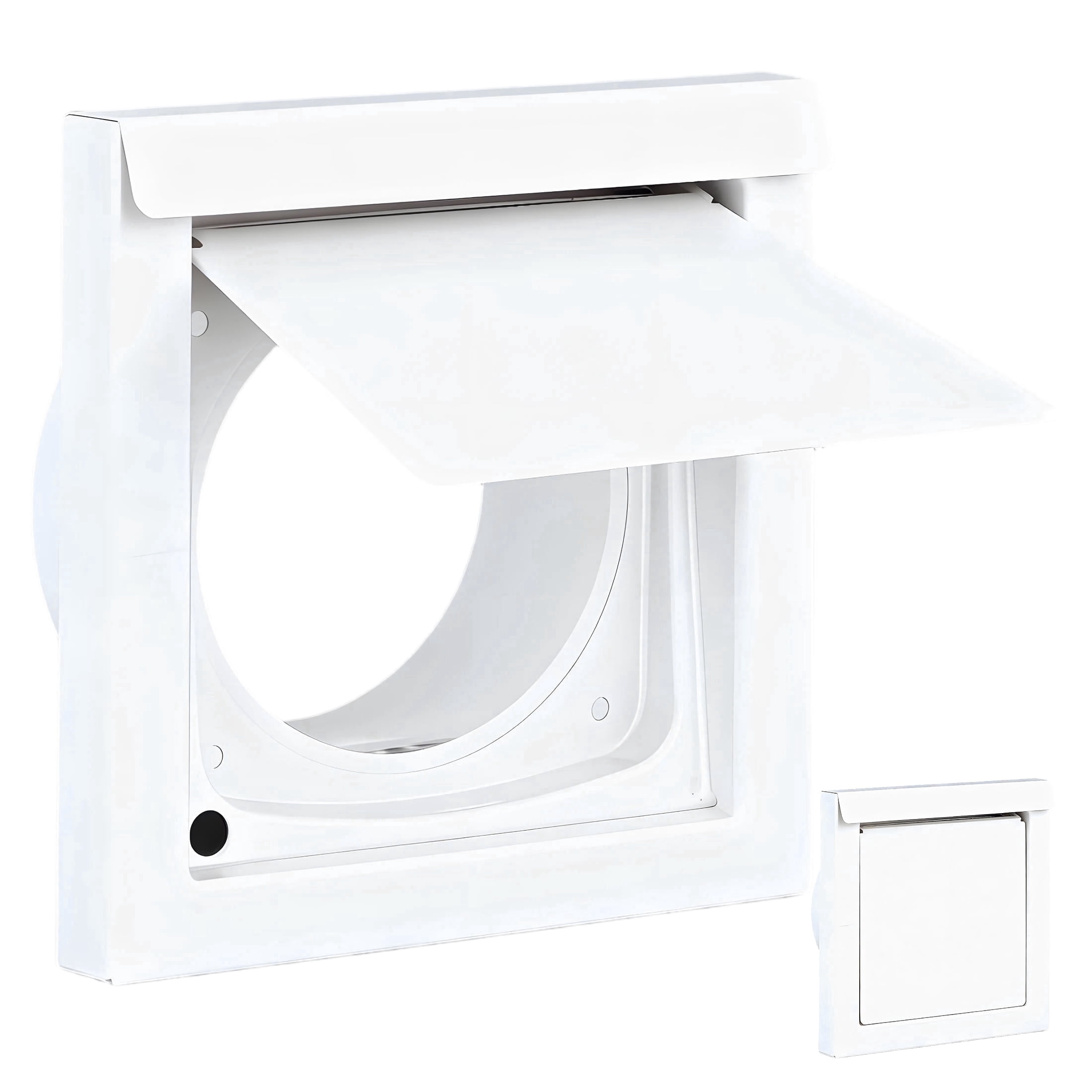 HIBIBUD Dryer Vent Cover,Standard 4" Dryer Vent Cover Outside,Low Noise Magnetic Dryer Vent Cover