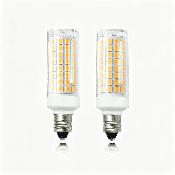 HIBIBUD E11 Led Bulb 7W Dimmable E11 Mini Candelabra Base 75W Halogen Equivalent, T3/T4 Jd E11 Led Light Bulb for Chandelier Cabinet Ceiling Fan Decorative Lighting Warm White 3000K (Pack of 2)