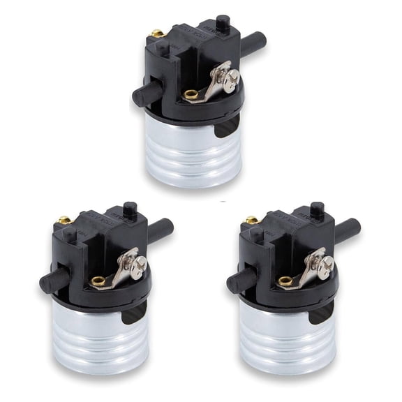 HIBIBUD E26 Light Socket Push Off,Lamp Socket Push Off,Replacement Sockets for Table Lamp,E26 Sockets Interior Shell,Incandescent Lampholder,Plug in Light Bulb Socket 3Pcs